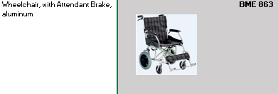 Wheelchair, with Attendant Brake