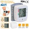 Blood Pressure Monitor Wrist Digital High Blood Pressure Cuff Heartbeat Tester w/ 90x2 Reading Memory 2In LCD Screen Storage Box