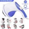 Electric Handheld Body Massager Full Body Vibrating Massager w/ 4 Interchangeable Massager Head w/ Mesh Cover