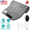 11.41x24.41in Electric Heating Pad for Back Abdomen Shoulder with 10 Adjustable Temperature Smart Timer Setting Therapy Pain Relief Pad