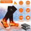 Electric Heated Socks for Men Women Battery Powered Heated Socks Rechargeable Feet Warmer with 4 Temperature Levels Indoor Outdoor Machine Washable