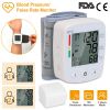 Blood Pressure Monitor Wrist Digital High Blood Pressure Cuff Heartbeat Tester w/ 90x2 Reading Memory 2In LCD Screen Storage Box