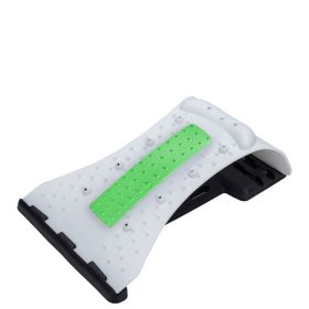 Home lumbar spine cervical support neck traction device (Option: Green white-Chinese)