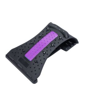 Home lumbar spine cervical support neck traction device (Option: Purple-Chinese)